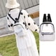 thumbnail image 1 of Fiudx Ofertas relámpago del día, solo en línea Mochila transparente para estudiantes, versión coreana, mochila de gelatina de gran capacidad para hombres y mujeres, mochila de PVC liviana y sin olor, 1 of 2