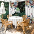 thumbnail image 2 of 1 Panel Outdoor Curtains for Patio Waterproof 54"x95" Bohemian Floral Weatherproof Privacy Outsides Curtains, Retro Abstract Flowers Boho Ethnic Grommet Thermal Drapes for Cabana Porch Pergola, 2 of 8