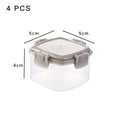 thumbnail image 2 of 4 Pcs/set Seasoning Box Square Containers Food Storage Containers with Lids Home Kitchen Transparent Dressing Containers, 2 of 8