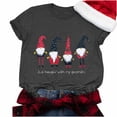 thumbnail image 5 of jsaierl Christmas Shirts Women Short Sleeve Gnome Graphic Tops Round Neck Shirt Bleached Plus Size Tees Blouse Top Christmas Gifts for Teen Girls, 5 of 9