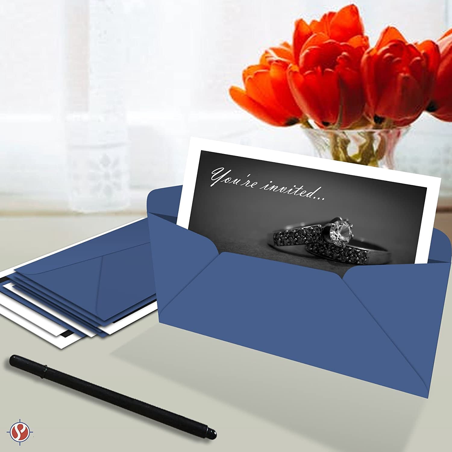 Dark Blue #10 Business Color Mailing Envelopes | 4 1/8 X 9 ½ inches | 24lb Bond Bright Color Paper (90 GSM) | 50 Envelopes Per Pack