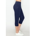 thumbnail image 4 of ALWAYS Women's Slimfit Super Soft Highwaisted Capri Joggers with Pockets - Navy Small, 4 of 6