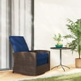 thumbnail image 6 of Buytoshop Outdoor Wicker Swivel Recliner Chair, Reclining Backrest, Lifting Footrest, 360° Rotating Basic, Water Resistant Cushions for Patio, Dark Blue, 6 of 9