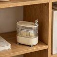 thumbnail image 5 of Rotating Makeup Organizer, Clear Plastic Cosmetic Storage Box with Removable Dividers, Spinning Vanity Organizer for Skincare, Jewelry, and Bathroom Countertop Storage, 5 of 6