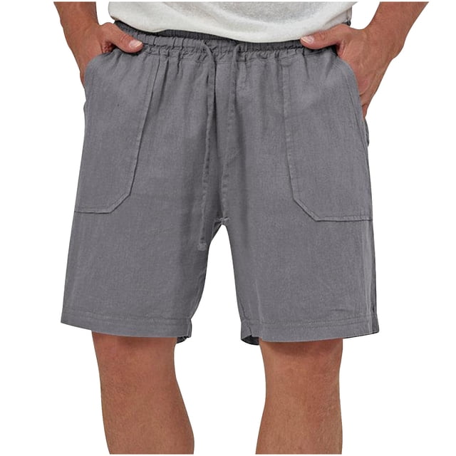 Teissuly Summer Shorts Discount Mens Casual Comfortable Workout Shorts Drawstring Pockets Elastic Shorts