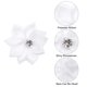 thumbnail image 3 of Uxcell 1.2 Inch Small Ribbon Flowers Satin Ribbon Flowers Mini Fabric Flowers White 50 Pcs, 3 of 7