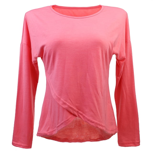 Phenovo Ccasual Manga Larga Tops Asimétricos Camisa De La Camiseta S Rojo De La Rosa Sunnimix tops para mujer
