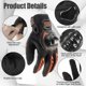 thumbnail image 4 of Guantes de motocicleta para accesorios de automóvil, protección de nudillos, guantes completos, 4 of 5