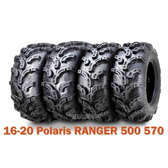 (4) WANDA 25X8X12 25X10X12 fit 16-20 Polaris RANGER 500 570 ATV Tire Set Super Mud