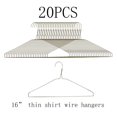 thumbnail image 2 of Perchas de alambre Otylzto 20 piezas plateadas 40 cm para ropa, 2 of 4