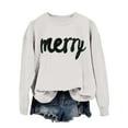 thumbnail image 5 of Merry Christmas Sweatshirts for Women 2025 Long Sleeve Crewneck Casual Cute Xmas Graphic Sweatshirt Pullover Tops, 5 of 6