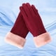 thumbnail image 2 of Guantes para mujer, con pantalla táctil para el dedo completo, guantes cálidos rojo, 2 of 9