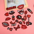 thumbnail image 3 of Parches para ropa Bling Bling con diseño de labios 20 unidades adhesivos para ropa, 3 of 12