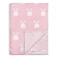 thumbnail image 1 of Manta de bebé SANDJEST Rabbit Minky de 76 x 102 cm para niñas, 1 of 7