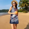 thumbnail image 3 of Gaeub Canard Colvert avec Imprimé Drapeau Américain Robes Sans Manches pour Femmes, Robe Décontractée de Plage Décontractée, Robe Longue d'Été avec Poches, 3 of 7