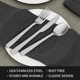 thumbnail image 3 of 24-Piece Stainless Steel Flatware Set for 4, Mirror Polished Silverware Set with Steak Knives - Dishwasher Safe Kitchen Utensils for Home, Wedding, Restaurant, 3 of 5