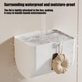 thumbnail image 4 of Bathroom Storage Organization Plastic Tissue Storage Rack Toilet Tissue Box Toilet Paper Box Wall Mounted Non Perforated Roll Box Toilet Transparent Roll Box Storage Rack Translucent Storage Cabinet, 4 of 9
