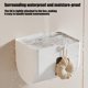 thumbnail image 4 of Toilet Tissue Box Toilet Paper Box Wall Mounted Non Perforated Roll Box Toilet Transparent Roll Box Storage Rack Translucent Storage Cabinet, 4 of 9