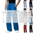 thumbnail image 4 of Mens Casual Sweatpants Solid Color Drawstring Elastic Waist Straight Leg Trousers Relaxed Fit Workout Pants, 4 of 9