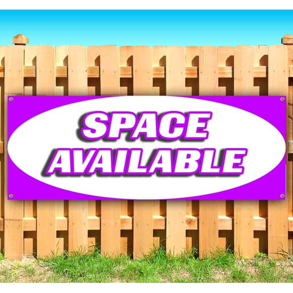 Space Available For Rent 13 oz Vinyl Banner With Metal Grommets