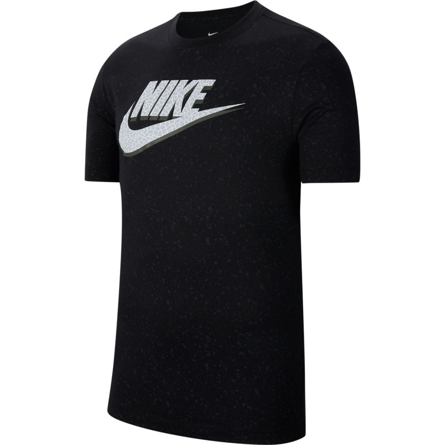 Nike Men's Sportswear Spotted Classic Swoosh T-Shirt CU6809-010 Black ...