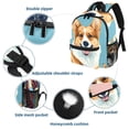 thumbnail image 3 of Corgi Dog Cute Book Bag with Adjustable Shoulder Strap, Large Capacity, Printed Design - Cute Accessories Backpack, 3 of 6
