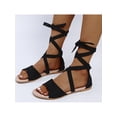 thumbnail image 4 of Avamo Gladiator Sandal Lace up Flat Sandals for Women Summer Dress Shoes, 4 of 5