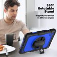 thumbnail image 4 of For Samsung Galaxy Tab A9 Case 8.7 inch, 360 Rotating Shockproof Cover with Stand, Screen Protector, Shoulder Strap (2023, SM-X110/X115/X117), Dark Blue PC, 4 of 7