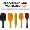 thumbnail image 2 of OVENTE Silicone Spatula Set of 5, Food Grade Rubber Spatula with High Heat Resistant, BPA-Free and Dishwasher Safe, Nonstick Kitchen Utensils for Baking, Cooking and Mixing, Multicolor SP12305LBGOPR, 2 of 6