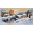 thumbnail image 2 of de Jong, Johan 32x18 White Modern Wood Framed Museum Art Print Titled - Winter triptychon, 2 of 4