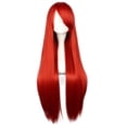 thumbnail image 1 of Humano Cabello Pelucas para Mujeres 31" Rojo Pelucas con Peluca Gorra Largo Cabello, 1 of 6