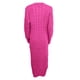 thumbnail image 4 of VISgogo Vestido de Punto de Manga Larga para Mujer, Patrón de Ganchillo Color sólido Acanalado Cuello Redondo Casual Fiesta de Club Largo de una Pieza VISgogo  moda, 4 of 5