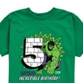 thumbnail image 3 of Marvel Hulk - Incredible Birthday 5 - Toddler And Youth Short Sleeve Graphic T-Shirt, 3 of 5