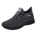 thumbnail image 2 of LTTVQM Bowling Shoes Men Orthopedic Arch Support Mesh Slip-On Walking Shoes Non-Slip Sole Breathable Outdoor Casual Athletic Comfortable Lace-Up Sneakers Gray 48(US-11.5Men), 2 of 5