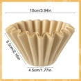 thumbnail image 4 of GMZW  1-2 Cup Basket Coffee Filters, 300 Count Disposable Small Coffee Filter Paper, Compatible with Kalita Wave Dripper 155 Series, Single Serve Coffee Pot, Pour Over and Drip Coffee Maker, 4 of 8