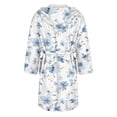 thumbnail image 4 of Gifts for Her Cotton Robes for Women Fuzzy Women's Nightgowns & Sleepshirts Oversize Length Women's Sleepwear House Womens Robe Blue, 4 of 5