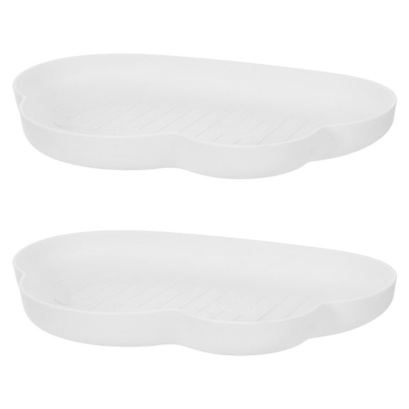 WASHWEPE 2PCS Tropical Style Cloud Shape Plates Dark Blue PP Storage for Home