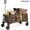Brown, variant on Gathered Collapsible Mini Camping Wagon, Vecukty Portable Foldable Minivan, Utility Grocery Wagon with 150lbs, for Shopping,Sports,Fishing,Beach,Garden,Black