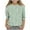 Green, variant on Girls Tops 3/4 Sleeve Shirts Kids Round Neck Loose Casual Blouses Printed Tshirts Summer Tees 3-12 Years