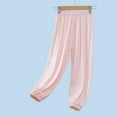 thumbnail image 2 of Odeerbi 3-14 Años Niños Niñas Hielo Seda Pantalones de Ejercicio de Secado Rápido Deportes Jogger Pantalones Verano Sunscreen Casual Joggers, 2 of 4