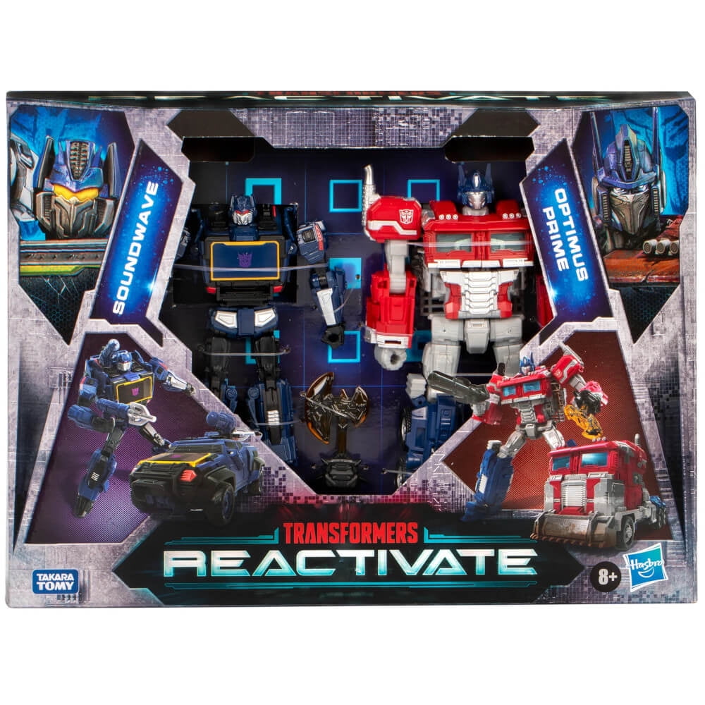 Hasbro F0384 6.5 inch Transformers Reactivate Optimus Prime and Soundwave Action Figures