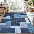thumbnail image 2 of HOMERRY Area Rugs 8' x 10' Area Rug for Living Room Geometric Plaid Patchwork Washable Bedroom Non-Slip Carpet for Home Decor, Blue, 2 of 7