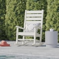 thumbnail image 5 of Flash Furniture Manchester Contemporary Rocking Chair, All-Weather HDPE Indoor/Outdoor Rocker in White, 5 of 12