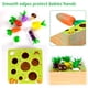 thumbnail image 5 of Juego de cosecha de granja de madera Juguete Montessori, juguete de aprendizaje temprano para niños y niñas de 1 2 3 años, juguete educativo de clasificación de formas con 7 tamaños de verduras o frutas, regalo para niños pequeños de 1 a 3 años Sincero Electrónica, 5 of 5