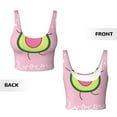 thumbnail image 5 of Fotbe Cute Avocado Pattern Womens' Sports Bra Longline Wirefree Padded with Medium Support Sports Moisture-Wicking Workou Vest,Tank Top-Small, 5 of 9