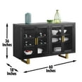 thumbnail image 5 of Steve Silver Yves Modern 60" Width Sideboard, Charcoal Black, 5 of 7