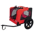 thumbnail image 6 of Leumius Pet Bike Trailer Dog Cart for Bicycle, Easy Folding Cart Frame, Quick Release Wheel, Non-Slip Floor, Internal Leash for Small and Medium Pets Red, 6 of 9