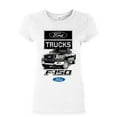 thumbnail image 1 of Tee Hunt Ford Pickup Trucks F-150 Women's T-Shirt Offroad Country Built Tough 4X4 Shirt, White, Medium, 1 of 5