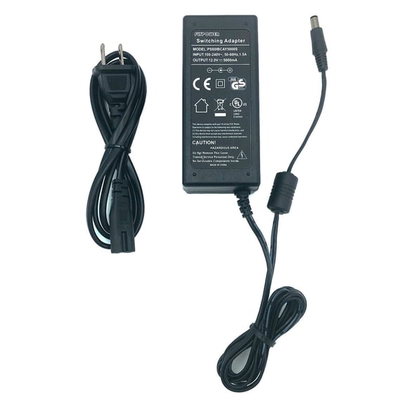 Pre-Owned Genuine Flypower PS60IBCAY5000S AC Adapter 12V 5A 60W Power Supply