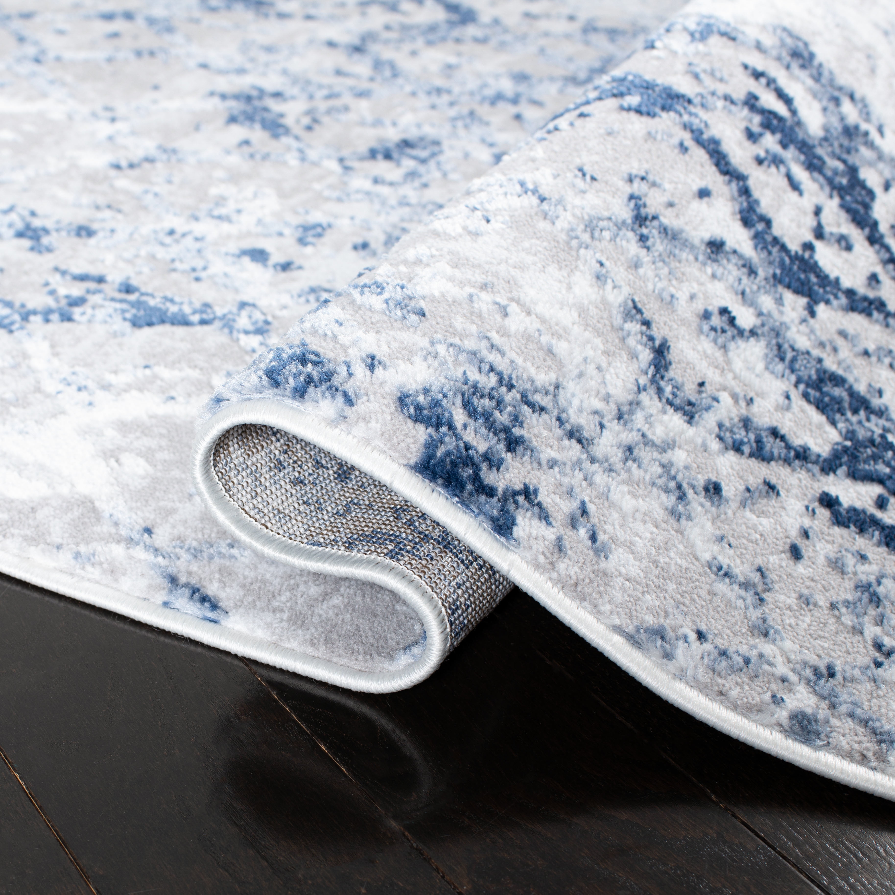 SAFAVIEH Amelia Roslyn Abstract Area Rug, Gray/Navy, 11' x 15'